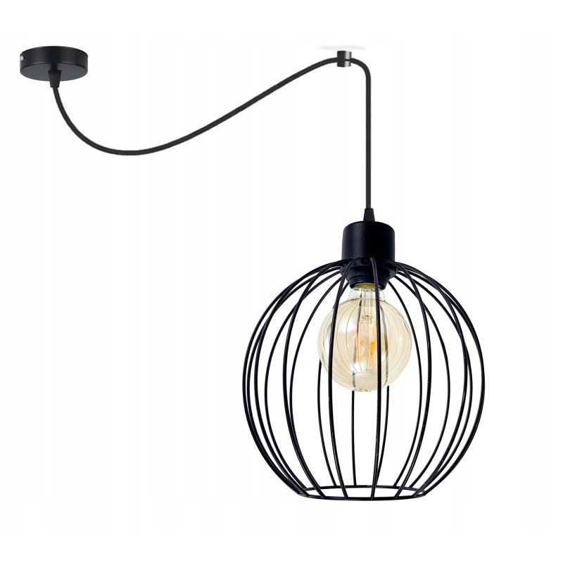 LAMPA sufitowa wisząca ZWIS Loft E27 PAJĄK KULA XL