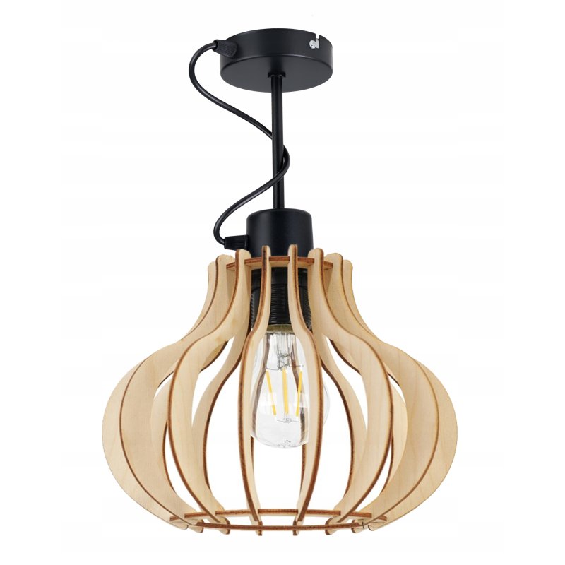 LAMPA stała sufitowa wisząca żyrandol Loft Drewno