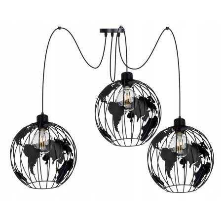 LAMPA WISZĄCA PAJĄK CZARNA...