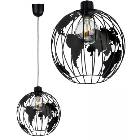 LAMPA WISZĄCA CZARNA ZWIS...