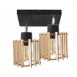 LAMPA WISZĄCA plafon żyrandol sufitowa LOFT Drewno