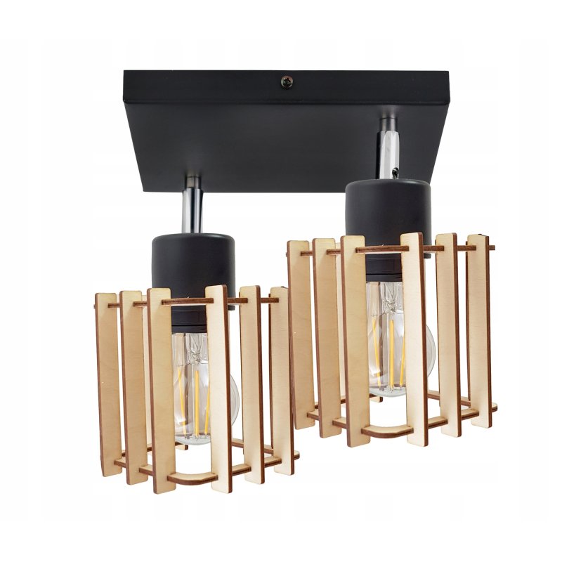 LAMPA WISZĄCA plafon żyrandol sufitowa LOFT Drewno