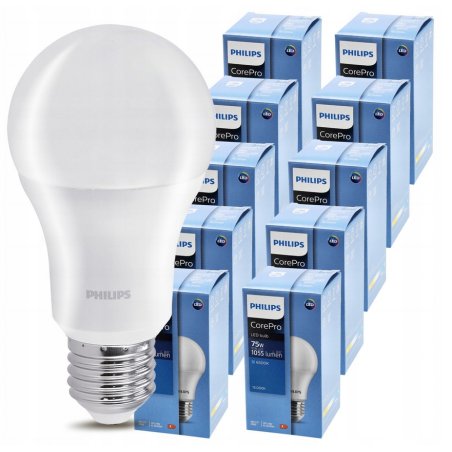 10 x Żarówka LED E27 A60...