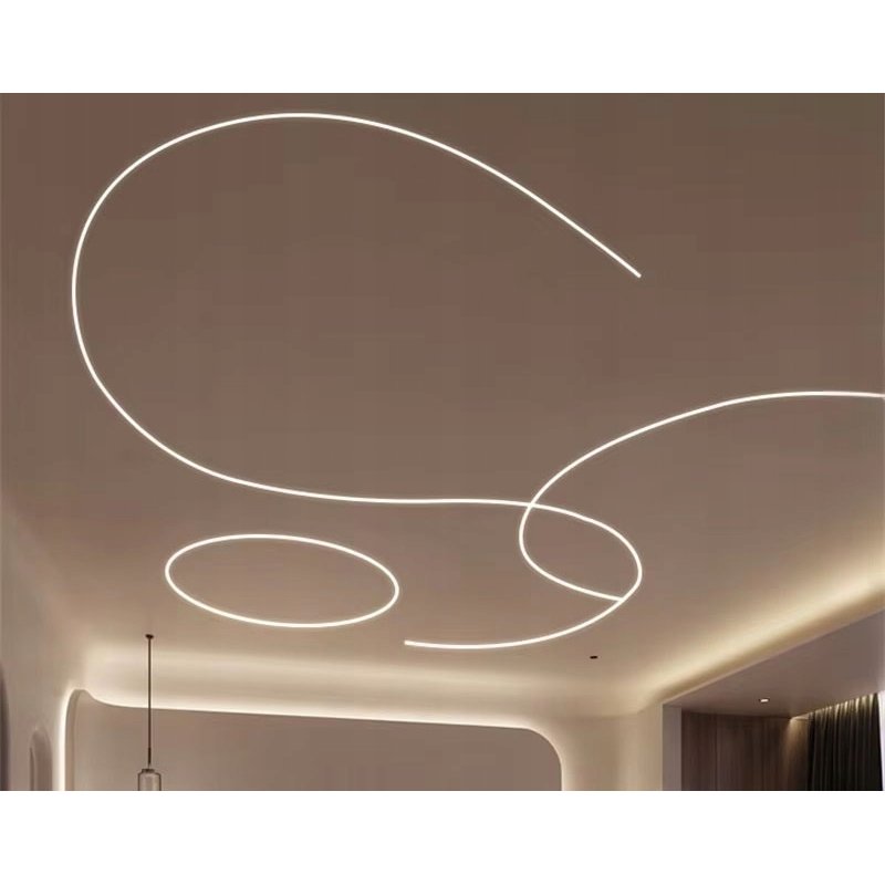 Profil LED Aluminiowy RUCHOMY GIĘTY do Płyt GK Gipsowych Regips + Klosz 2m