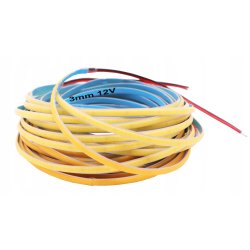 Taśma LED 12VCOB WĄSKA 3mm 384diod/m 7W/m neon linia biały ciepły 5mb
