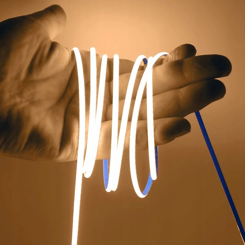 Taśma LED 12VCOB WĄSKA 3mm 384diod/m 7W/m neon linia biały ciepły 1mb