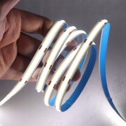 Taśma LED COB 24V 12W 8mm 528 d/mb Neon ZIMNY 1m z rolki 30m cięty co 1mm