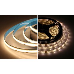 Taśma LED COB 24V 12W 8mm 528 d/mb Neon ZIMNY 1m z rolki 30m cięty co 1mm