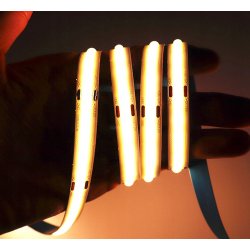 Taśma LED COB 24V 12W 8mm 528 d/mb Neon CIEPŁY 1m z 30m cięta co 1mm