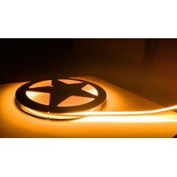 Taśma LED COB WĄSKA 5mm 12V 10W 384diod/m neon linia ŚWIATŁA kolor ŻÓŁTY 1m