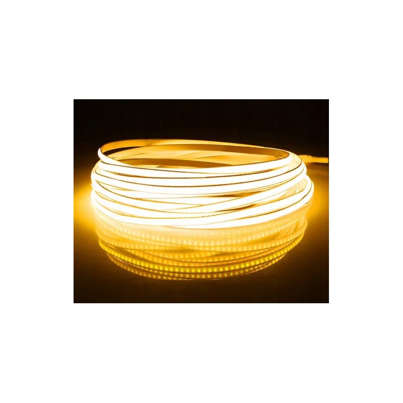 Taśma LED COB WĄSKA 5mm 12V 10W 384diod/m neon linia ŚWIATŁA kolor ŻÓŁTY 1m