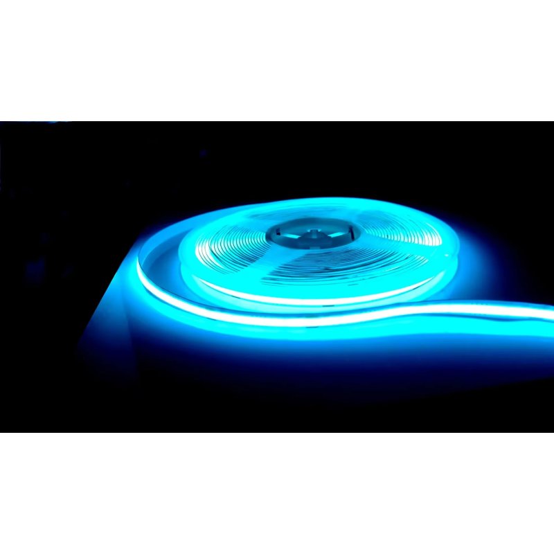 Taśma LED COB WĄSKA 5mm 12V 384diod/m neon linia ŚWIATŁA kolor NIEBIESKI 1m