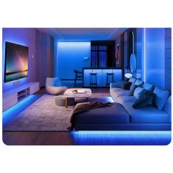 Taśma LED COB WĄSKA 5mm 12V 384diod/m neon linia ŚWIATŁA kolor NIEBIESKI 1m