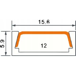 PROFIL aluminiowy NAWIERZCHNIOWY srebrny + KLOSZ mleczny zaślepki 3m do led