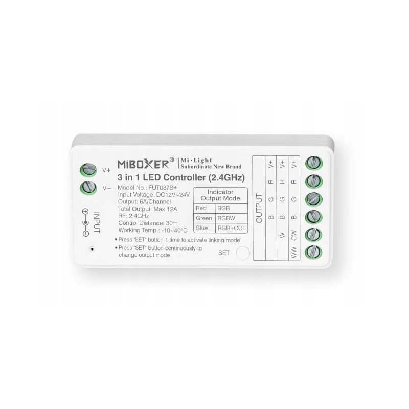 Kontroler Sterownik FUT037S+ Milight strefowy 3w1