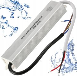 Zasilacz 24V 36W 1,5A wodoodporny do taśm LED IP67 hermetyczny metal