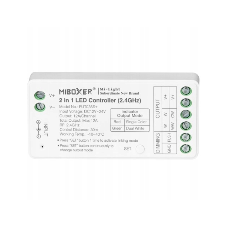 Sterownik Wi-Fi Milight FUT035S+ 2w1 do Taśm LED MONO