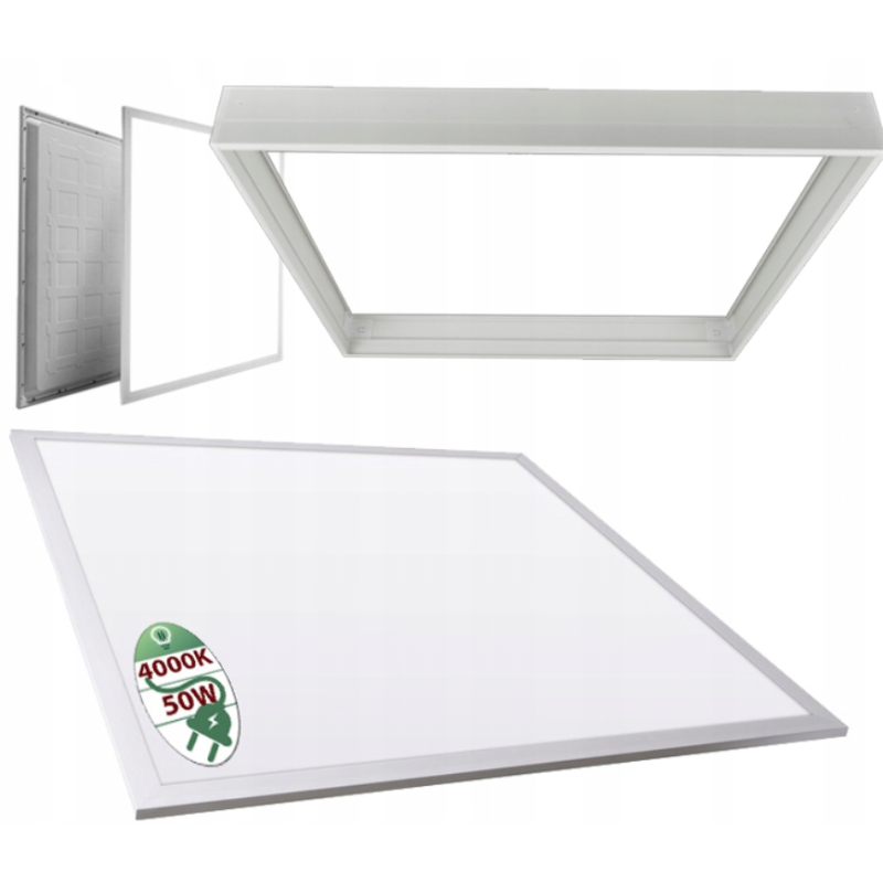 PANEL LED 50W 60x60 KASETON PLAFON LAMPA SUFITOWA amstrong 595 NEUTRAL PCV
