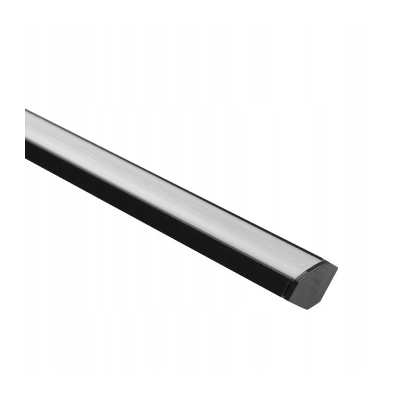 Zestaw 2mb Profil aluminiowy NAROŻNY CZARNY + KLOSZ mleczny do taśm led