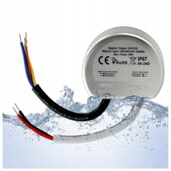 ZASILACZ montażowy do puszki fi60 24V 2,5A 60W do LED wodoodporny IP67