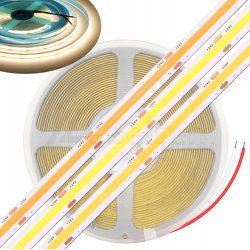 Taśma LED COB DEKORACYJNA 24V 5W 320 diod na metr Neon biały Ciepły 1m