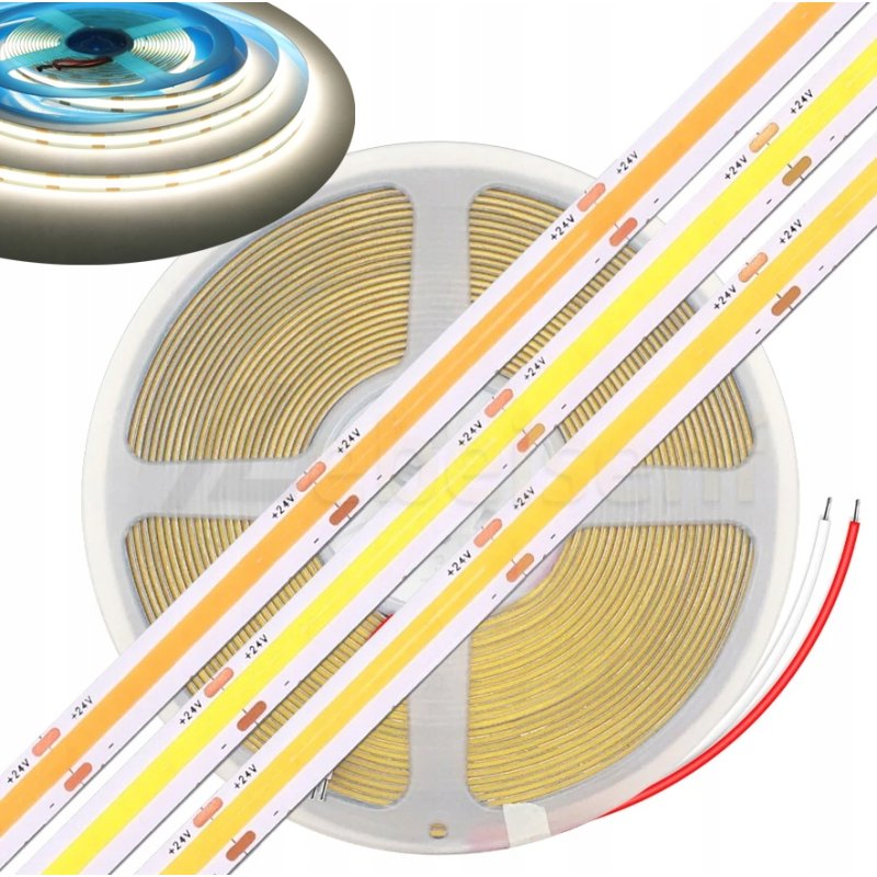 Taśma LED COB DEKORACYJNA 24V 5W 320 diod na metr Neon biały Neutralny 1m