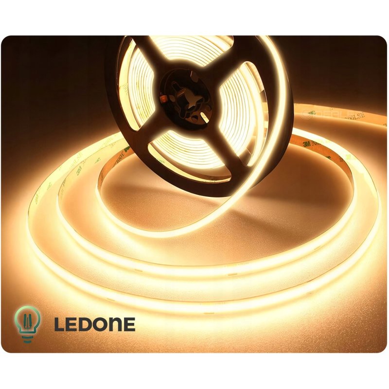 Taśma LED COB linia PRO 48V 8W 480 diod na metr Neon Ciepły 1m z rolki 50m