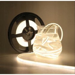 1mb TAŚMA LED COB 48V 8W IP67 NEON PRO linia CIEPŁA termococon wodoodporna