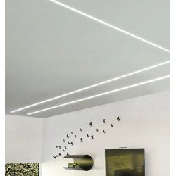 Zestaw PROFIL LED ALUMINIOWY do PŁYT karton-gips GK GIPSOWYCH + klosz 2m