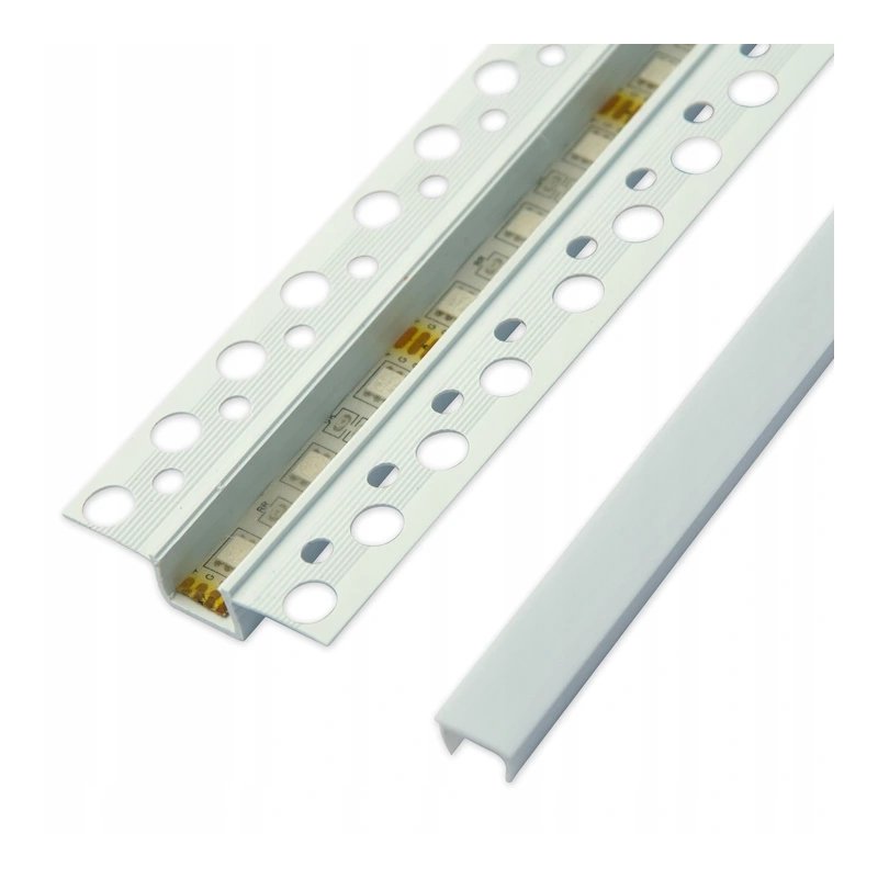 Zestaw PROFIL LED ALUMINIOWY do PŁYT karton-gips GK GIPSOWYCH + klosz 2m