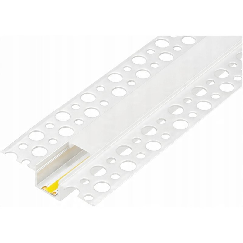 Zestaw PROFIL LED ALUMINIOWY do PŁYT karton-gips GK GIPSOWYCH + klosz 2m