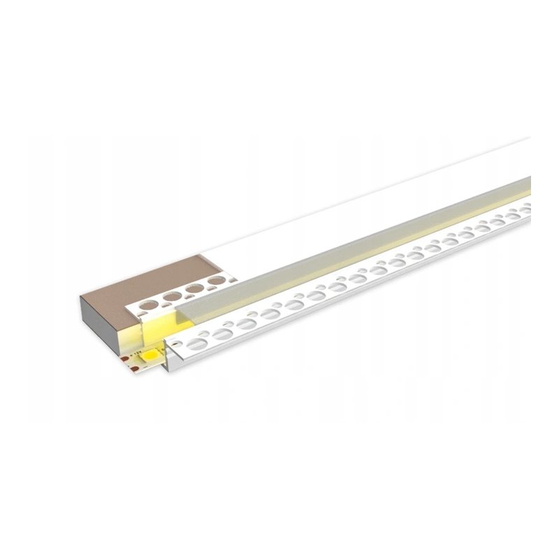 Zestaw PROFIL LED ALUMINIOWY do PŁYT karton-gips GK GIPSOWYCH + klosz 2m