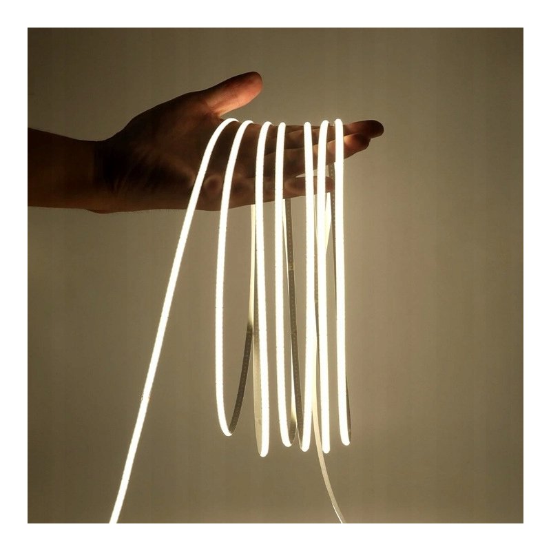 Taśma LED COB wąska 5mm 24V 600 diod 12W na 1mb linia neon mutiwhite CCT