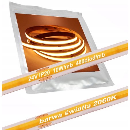 Taśma LED COB 24V 10W 480...