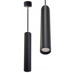 LAMPA WISZĄCA ZWIS żyrandol sufitowa TUBA 50cm na GU10 czarna