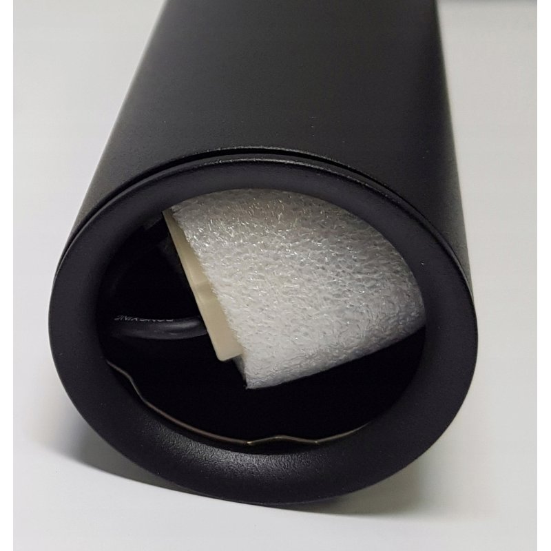 LAMPA WISZĄCA ZWIS żyrandol sufitowa TUBA 50cm na GU10 czarna