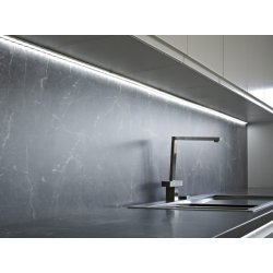 Zestaw PROFIL ALUMINIOWY czarny wpuszczany slim eko do taśm LED 2m + KLOSZ