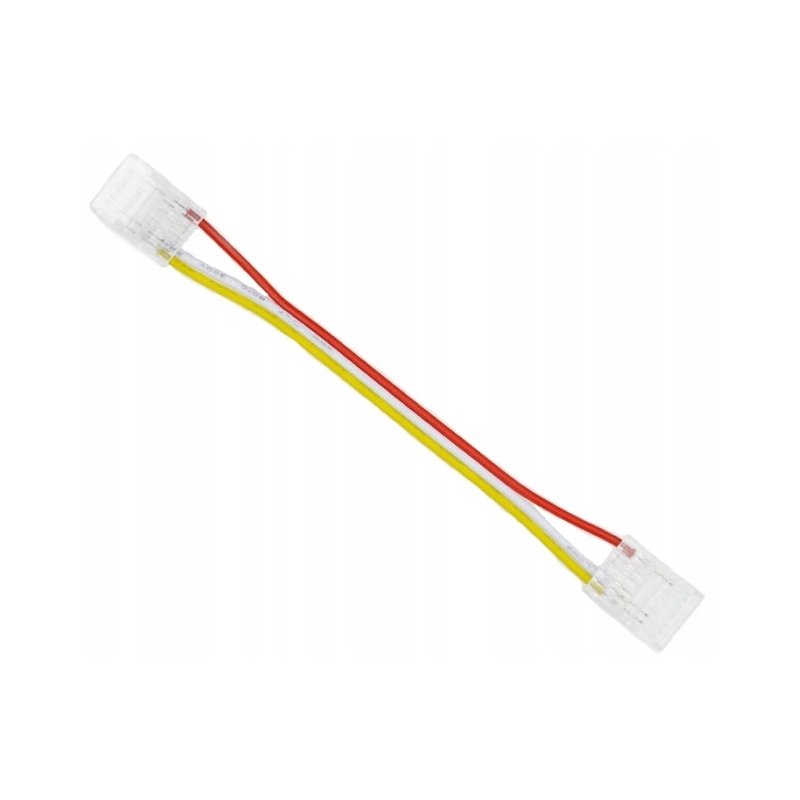 2x Złączka do taśm LED COB CCT IP20 10mm łącznik dwustronny z kablem 3 PIN