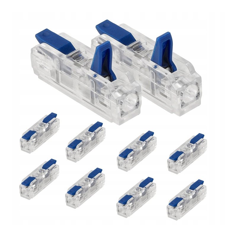 10x Szybkozłączka Elektryczna Przelotowa 1-torowa 4mm ZŁĄCZKA zacisk prosta