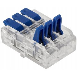 10x Szybkozłączka Elektryczna Przelotowa 3-torowa 4mm ZŁĄCZKA zacisk prosta