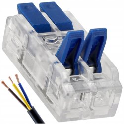 10x Szybkozłączka Elektryczna Przelotowa 2-torowa 4mm ZŁĄCZKA zacisk prosta