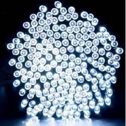 LAMPKI Choinkowe premium łańcuch 16m 200 LED biały zimny wewnętrzne ZIMNE