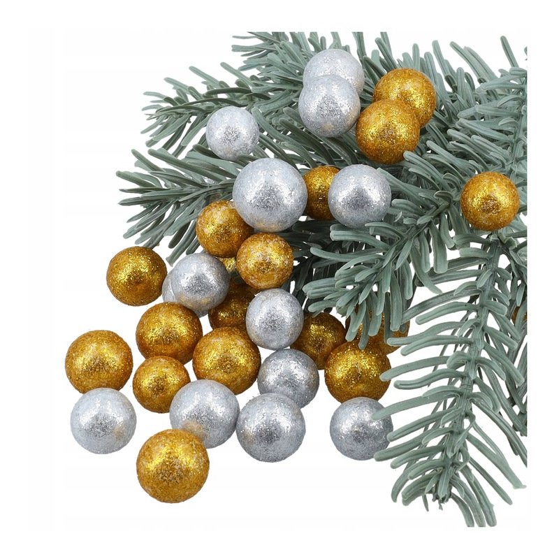 KULECZKI kulki BROKATOWE styropianowe 50 SZTUK srebrne złote Dekoracja