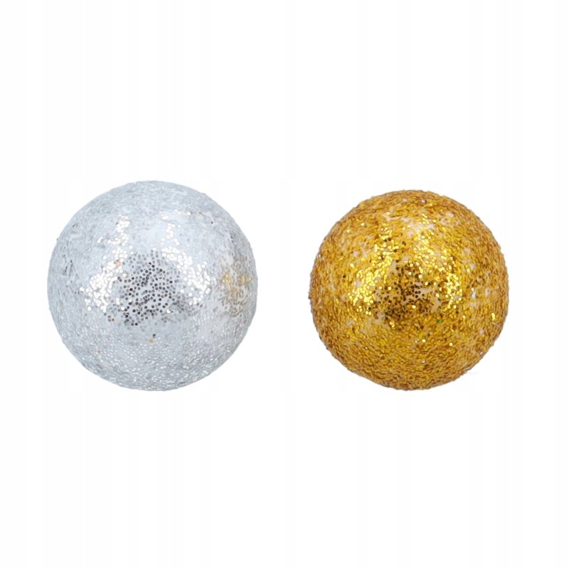 KULECZKI kulki BROKATOWE styropianowe 50 SZTUK srebrne złote Dekoracja