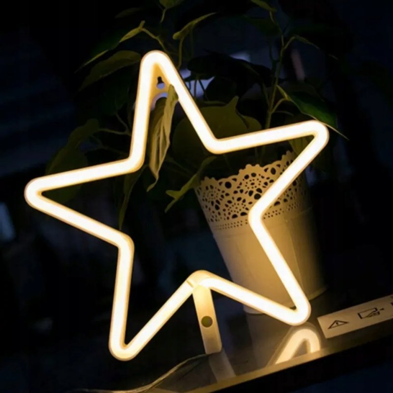 Gwiazda LED gwiazdka lampka świąteczna NEON ozdoba czubek na choinkę 27cm