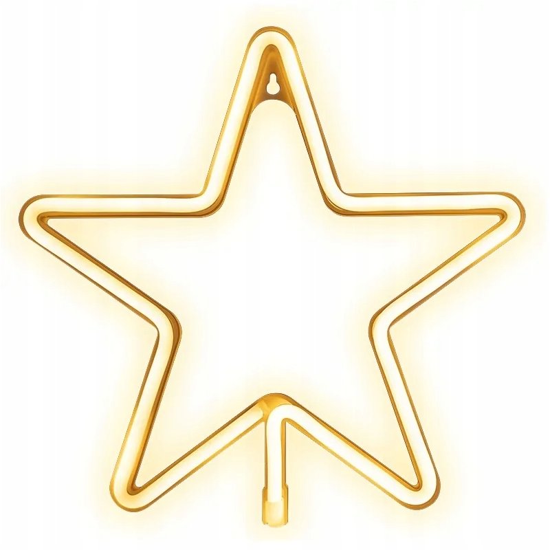 Gwiazda LED gwiazdka lampka świąteczna NEON ozdoba czubek na choinkę 27cm