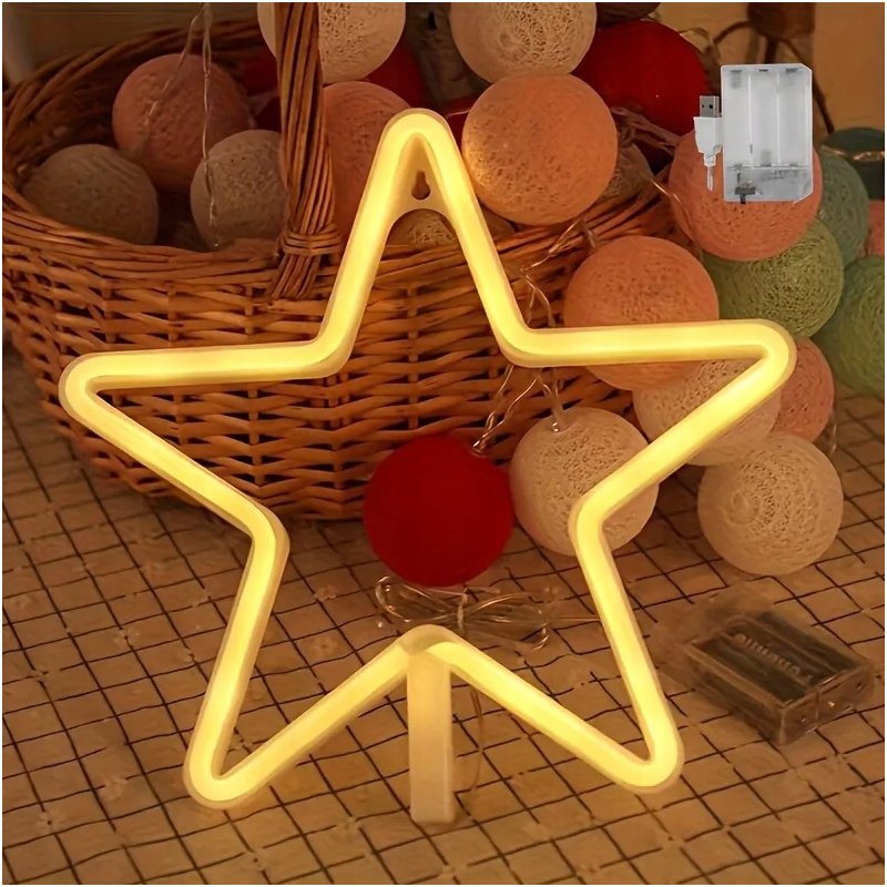 Gwiazda LED gwiazdka lampka świąteczna NEON ozdoba czubek na choinkę 27cm