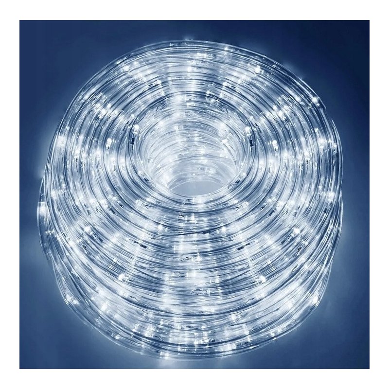 Wąż świetlny 300 LED SZNUR zimny Lampki choinkowe zewnętrzne IP44 10m ZIMNE