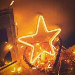 Gwiazda LED gwiazdka lampka świąteczna NEON ozdoba czubek na choinkę 27cm