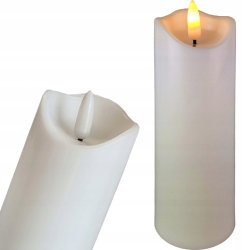 ŚWIECZKA LED woskowa wkład znicz ŚWIECA ruchomy PŁOMIEŃ 12,5cm na baterię